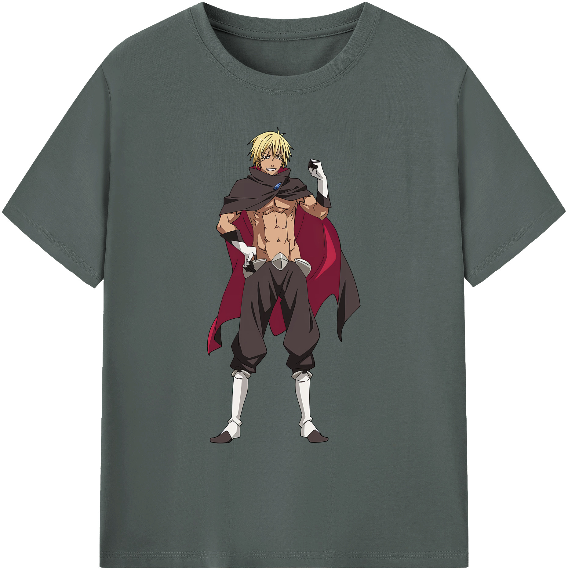 （画像用） 転スラ Regarding Reincarnated to Slime 綿100％ メンズ半袖Tシャツ｜肌触りやわらか＆通気性